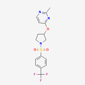 2-Methyl-4-({1-[4-(trifluoromethyl)benzenesulfonyl]pyrrolidin-3-yl}oxy)pyrimidine