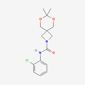 N-(2-chlorophenyl)-7,7-dimethyl-6,8-dioxa-2-azaspiro[3.5]nonane-2-carboxamide