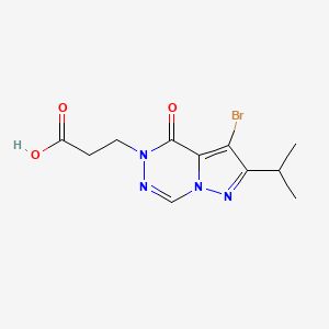 3-[3-bromo-4-oxo-2-(propan-2-yl)pyrazolo[1,5-d][1,2,4]triazin-5(4H)-yl]propanoic acid
