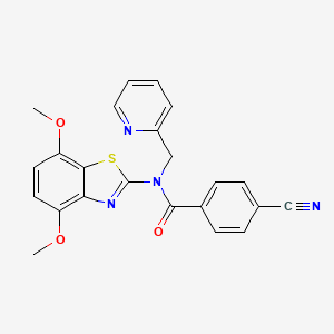 4-cyano-N-(4,7-dimethoxybenzo[d]thiazol-2-yl)-N-(pyridin-2-ylmethyl)benzamide