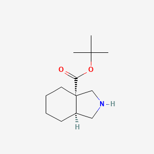 molecular formula C13H23NO2 B3013333 Tert-butyl (3aS,7aS)-1,2,3,4,5,6,7,7a-octahydroisoindole-3a-carboxylate CAS No. 2248268-36-0