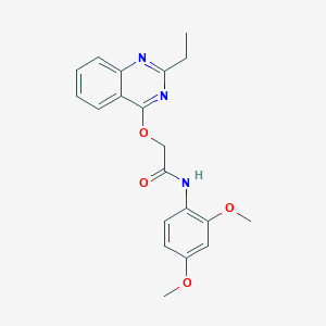molecular formula C20H21N3O4 B3013338 N-(2,4-dimethoxyphenyl)-2-[(2-ethylquinazolin-4-yl)oxy]acetamide CAS No. 1116082-38-2