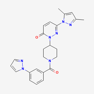 6-(3,5-Dimethylpyrazol-1-yl)-2-[1-(3-pyrazol-1-ylbenzoyl)piperidin-4-yl]pyridazin-3-one