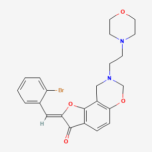 (Z)-2-(2-bromobenzylidene)-8-(2-morpholinoethyl)-8,9-dihydro-2H-benzofuro[7,6-e][1,3]oxazin-3(7H)-one