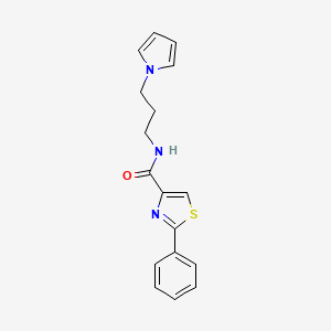 molecular formula C17H17N3OS B3013387 N-(3-(1H-pyrrol-1-yl)propyl)-2-phenylthiazole-4-carboxamide CAS No. 1226457-05-1