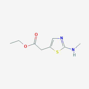 molecular formula C8H12N2O2S B3013388 Ethyl 2-[2-(methylamino)-1,3-thiazol-5-yl]acetate CAS No. 948224-87-1