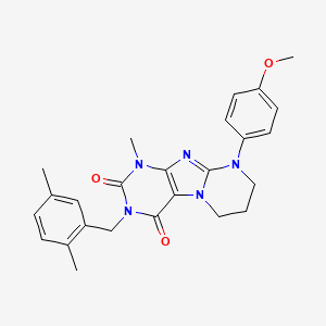 3-[(2,5-dimethylphenyl)methyl]-9-(4-methoxyphenyl)-1-methyl-7,8-dihydro-6H-purino[7,8-a]pyrimidine-2,4-dione