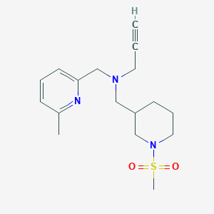 [(1-Methanesulfonylpiperidin-3-yl)methyl][(6-methylpyridin-2-yl)methyl](prop-2-yn-1-yl)amine