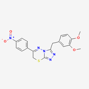 3-(3,4-dimethoxybenzyl)-6-(4-nitrophenyl)-7H-[1,2,4]triazolo[3,4-b][1,3,4]thiadiazine