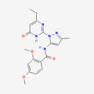 N-(1-(4-ethyl-6-oxo-1,6-dihydropyrimidin-2-yl)-3-methyl-1H-pyrazol-5-yl)-2,4-dimethoxybenzamide