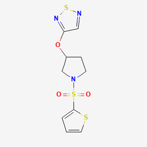 3-{[1-(Thiophene-2-sulfonyl)pyrrolidin-3-yl]oxy}-1,2,5-thiadiazole