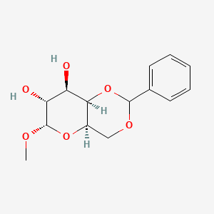 molecular formula C14H18O6 B3013436 Methyl 4,6-O-benzylidene-a-D-galactopyranoside CAS No. 72904-85-9