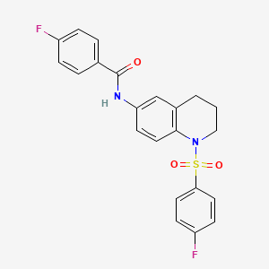 4-fluoro-N-(1-((4-fluorophenyl)sulfonyl)-1,2,3,4-tetrahydroquinolin-6-yl)benzamide