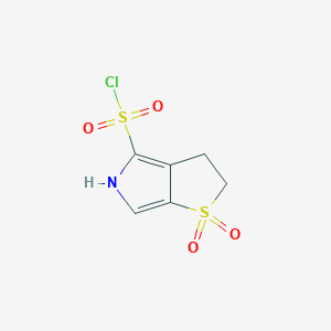 1,1-Dioxo-2H,3H,5H-1lambda6-thieno[2,3-c]pyrrole-4-sulfonyl chloride