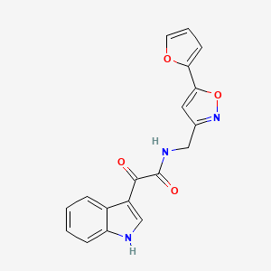 N-((5-(furan-2-yl)isoxazol-3-yl)methyl)-2-(1H-indol-3-yl)-2-oxoacetamide