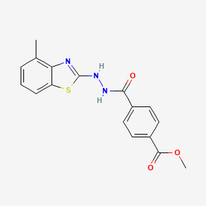 Methyl 4-(2-(4-methylbenzo[d]thiazol-2-yl)hydrazinecarbonyl)benzoate