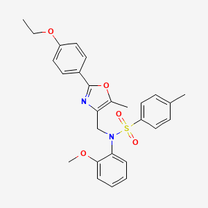N-((2-(4-ethoxyphenyl)-5-methyloxazol-4-yl)methyl)-N-(2-methoxyphenyl)-4-methylbenzenesulfonamide