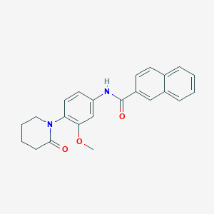 molecular formula C23H22N2O3 B3013458 N-[3-methoxy-4-(2-oxopiperidin-1-yl)phenyl]naphthalene-2-carboxamide CAS No. 942013-92-5