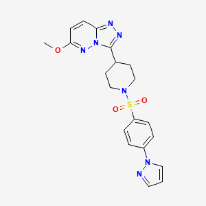 6-Methoxy-3-[1-(4-pyrazol-1-ylphenyl)sulfonylpiperidin-4-yl]-[1,2,4]triazolo[4,3-b]pyridazine