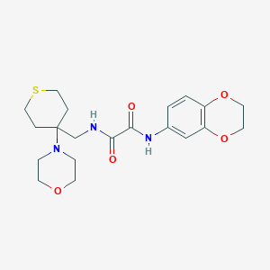 N'-(2,3-Dihydro-1,4-benzodioxin-6-yl)-N-[(4-morpholin-4-ylthian-4-yl)methyl]oxamide