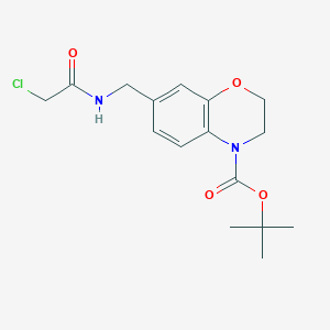 Tert-butyl 7-[[(2-chloroacetyl)amino]methyl]-2,3-dihydro-1,4-benzoxazine-4-carboxylate