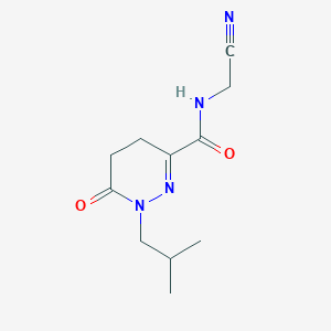molecular formula C11H16N4O2 B3013475 N-(cyanomethyl)-1-(2-methylpropyl)-6-oxo-1,4,5,6-tetrahydropyridazine-3-carboxamide CAS No. 1788675-80-8