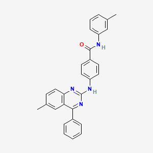 molecular formula C29H24N4O B3013484 4-((6-methyl-4-phenylquinazolin-2-yl)amino)-N-(m-tolyl)benzamide CAS No. 392327-80-9