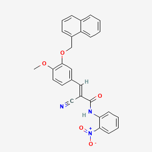 (E)-2-cyano-3-[4-methoxy-3-(naphthalen-1-ylmethoxy)phenyl]-N-(2-nitrophenyl)prop-2-enamide