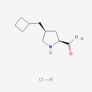 (2S,4S)-4-(Cyclobutylmethyl)pyrrolidine-2-carboxylic acid;hydrochloride