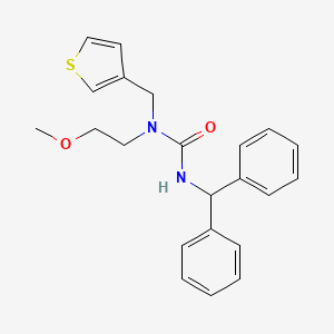 3-Benzhydryl-1-(2-methoxyethyl)-1-(thiophen-3-ylmethyl)urea