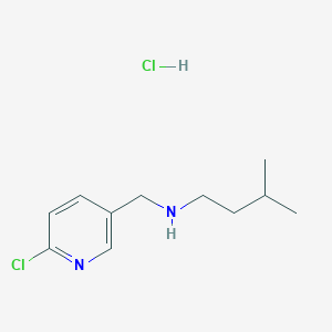 N-[(6-Chloropyridin-3-yl)methyl]-3-methylbutan-1-amine;hydrochloride