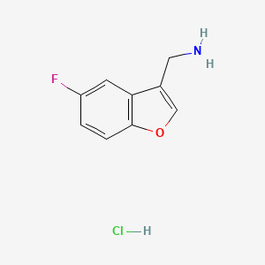 (5-Fluoro-1-benzofuran-3-yl)methanamine;hydrochloride