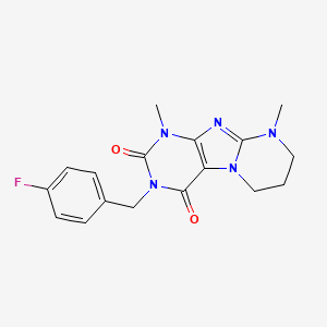 3-[(4-fluorophenyl)methyl]-1,9-dimethyl-7,8-dihydro-6H-purino[7,8-a]pyrimidine-2,4-dione
