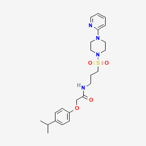 2-(4-isopropylphenoxy)-N-(3-((4-(pyridin-2-yl)piperazin-1-yl)sulfonyl)propyl)acetamide