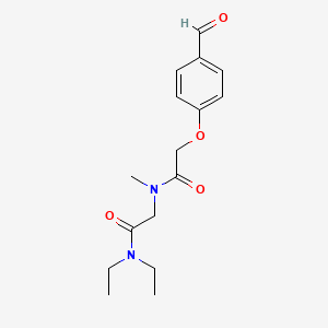 molecular formula C16H22N2O4 B3013504 N,N-Diethyl-2-[[2-(4-formylphenoxy)acetyl]-methylamino]acetamide CAS No. 1384784-60-4