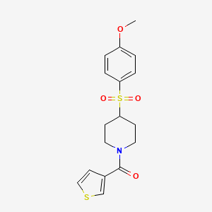 (4-((4-Methoxyphenyl)sulfonyl)piperidin-1-yl)(thiophen-3-yl)methanone