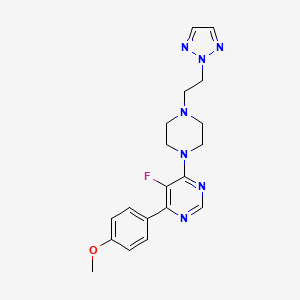 5-Fluoro-4-(4-methoxyphenyl)-6-[4-[2-(triazol-2-yl)ethyl]piperazin-1-yl]pyrimidine