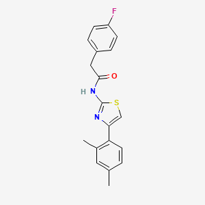 N-(4-(2,4-dimethylphenyl)thiazol-2-yl)-2-(4-fluorophenyl)acetamide