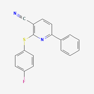 2-[(4-Fluorophenyl)sulfanyl]-6-phenylnicotinonitrile