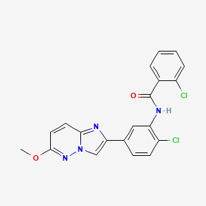 2-chloro-N-(2-chloro-5-(6-methoxyimidazo[1,2-b]pyridazin-2-yl)phenyl)benzamide