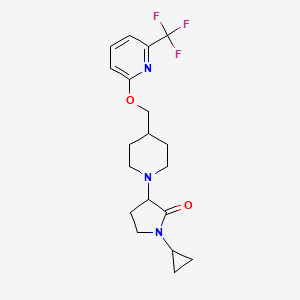 1-Cyclopropyl-3-[4-({[6-(trifluoromethyl)pyridin-2-yl]oxy}methyl)piperidin-1-yl]pyrrolidin-2-one
