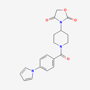 3-(1-(4-(1H-pyrrol-1-yl)benzoyl)piperidin-4-yl)oxazolidine-2,4-dione