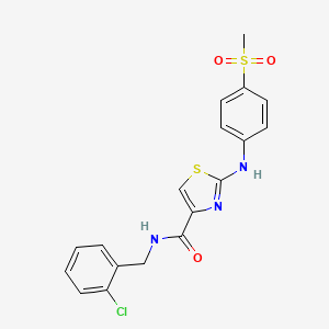 N-(2-chlorobenzyl)-2-((4-(methylsulfonyl)phenyl)amino)thiazole-4-carboxamide