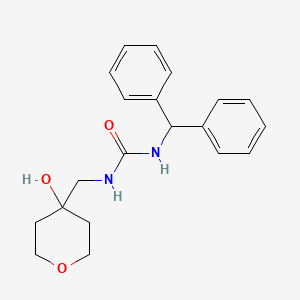1-benzhydryl-3-((4-hydroxytetrahydro-2H-pyran-4-yl)methyl)urea
