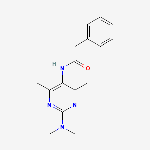 N-(2-(dimethylamino)-4,6-dimethylpyrimidin-5-yl)-2-phenylacetamide