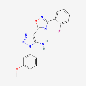 5-[3-(2-Fluorophenyl)-1,2,4-oxadiazol-5-yl]-3-(3-methoxyphenyl)triazol-4-amine