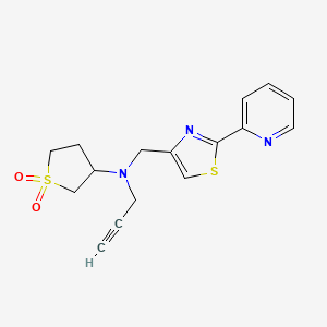 3-[(Prop-2-yn-1-yl)({[2-(pyridin-2-yl)-1,3-thiazol-4-yl]methyl})amino]-1lambda6-thiolane-1,1-dione