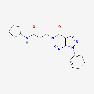 N-cyclopentyl-3-(4-oxo-1-phenyl-1H-pyrazolo[3,4-d]pyrimidin-5(4H)-yl)propanamide