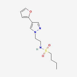 N-(2-(4-(furan-2-yl)-1H-pyrazol-1-yl)ethyl)butane-1-sulfonamide