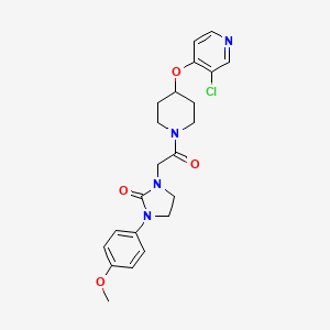 1-(2-(4-((3-Chloropyridin-4-yl)oxy)piperidin-1-yl)-2-oxoethyl)-3-(4-methoxyphenyl)imidazolidin-2-one